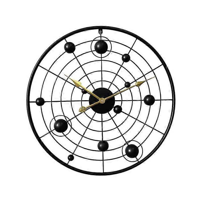 Mesh Living Room Clock Home Planet round Concept Clock Wall Clock