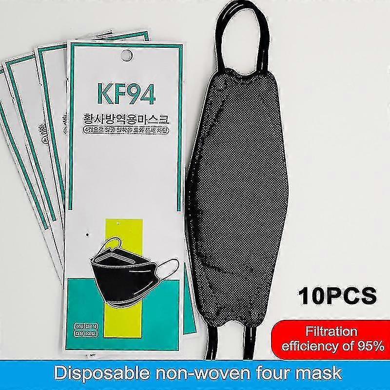 10/50 Pcs Disposable Face Covers Non-woven 4-layer Face Cover With Elastic Ear Loops