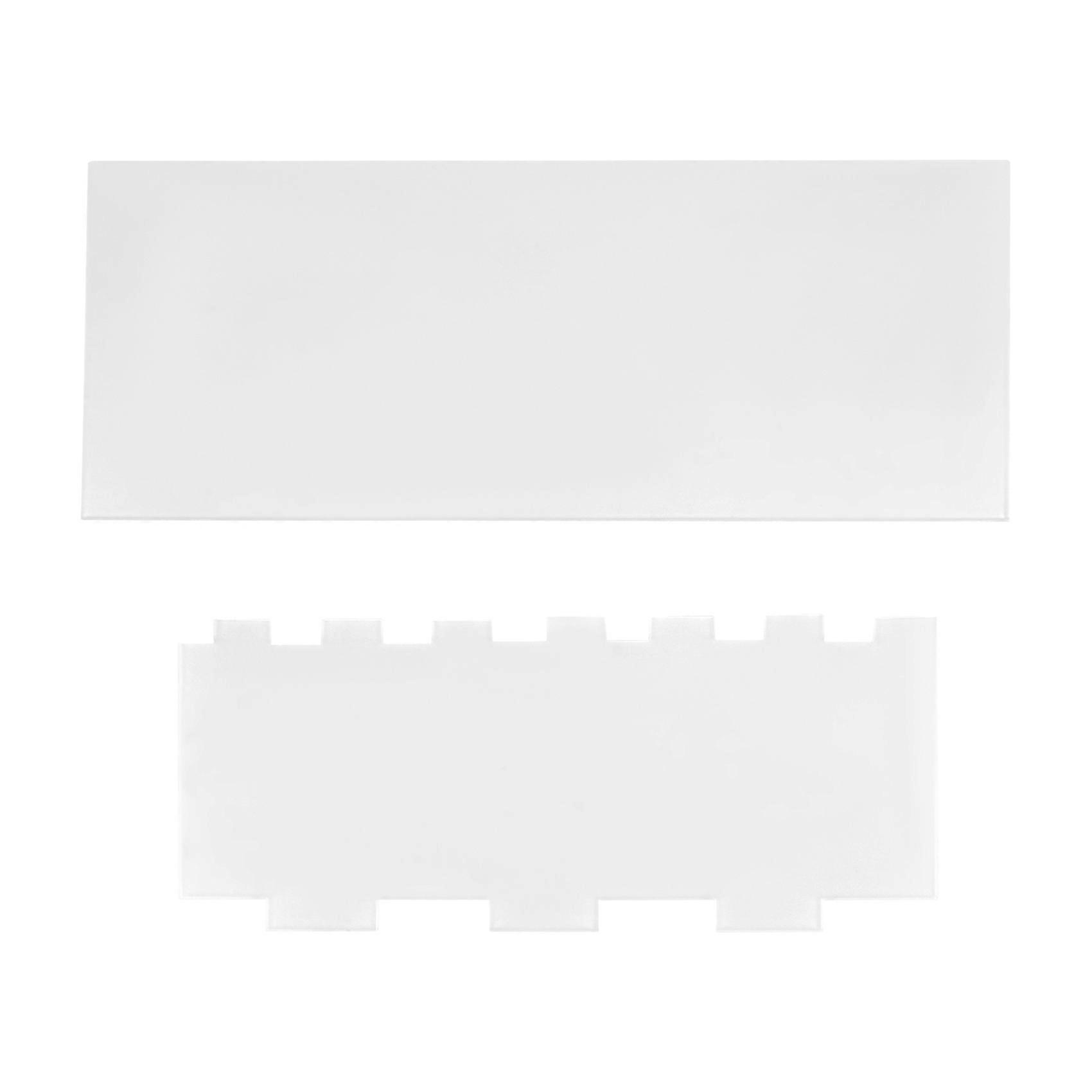12 Inch Acrylic Cake Scraper Smoother and 9.5 Inch Stripes Edge Side Cake Scraper Frosting Combs fo