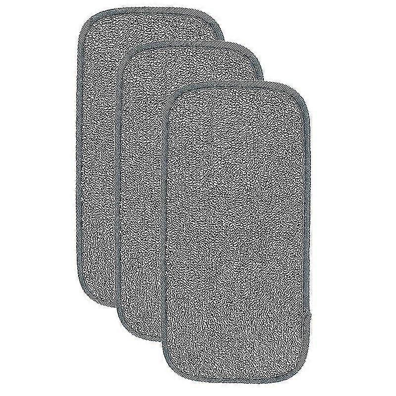 3pcs Mop Cloth,flat Squeeze Mop Microfiber Cleaning Cloth,grey