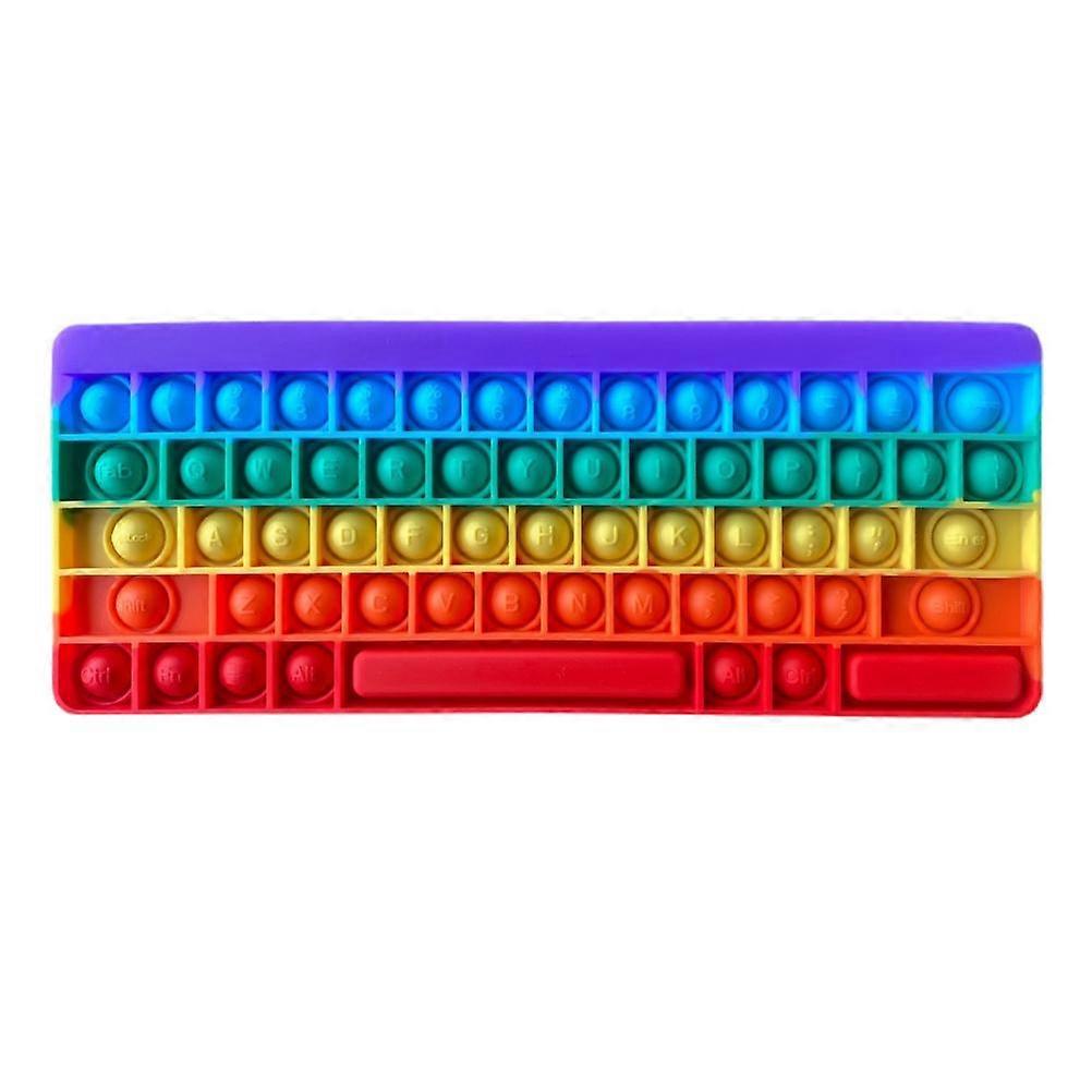 Silicone Keyboard Stress Reliever Autism Needs Decompression Toys Press Bubble Educational Toys for Kids Adults