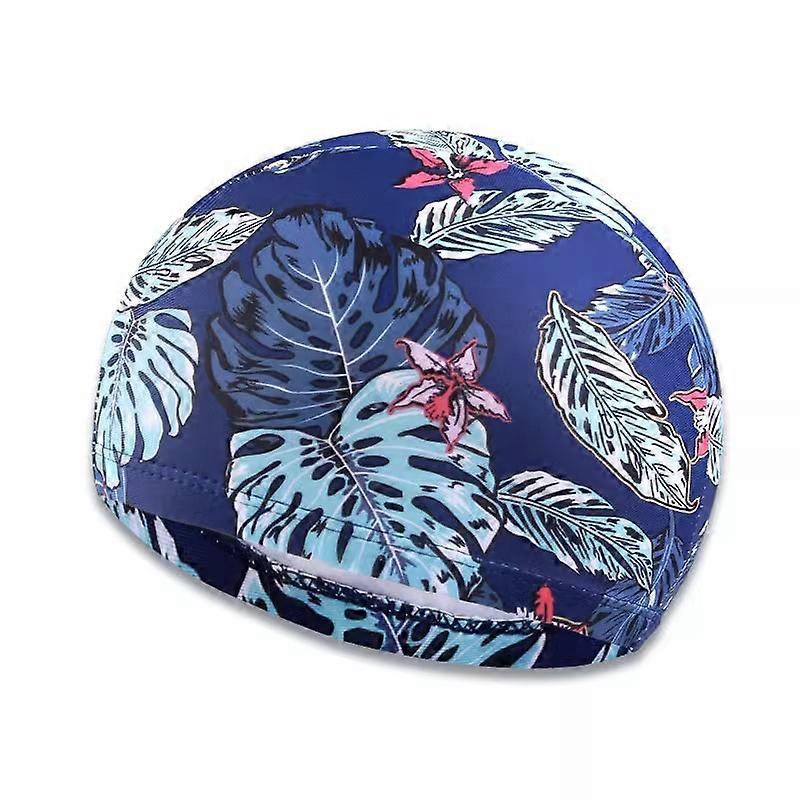Unisex Calico Swimming Cap Quick Dry Breathable Tranquility Jungletowel Set Towel Rack Bleach