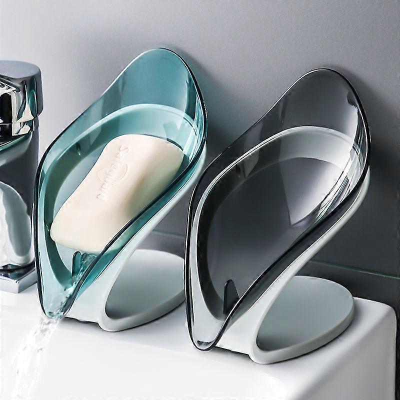 2 Pcs Creative Bathroom Soap Drain Rack Simple Soap Case With Sucker