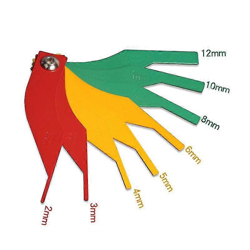 Pro 8 In 1 Automobile Brake Pad Scale Feeler Lining Thickness Gauge Measure Tool