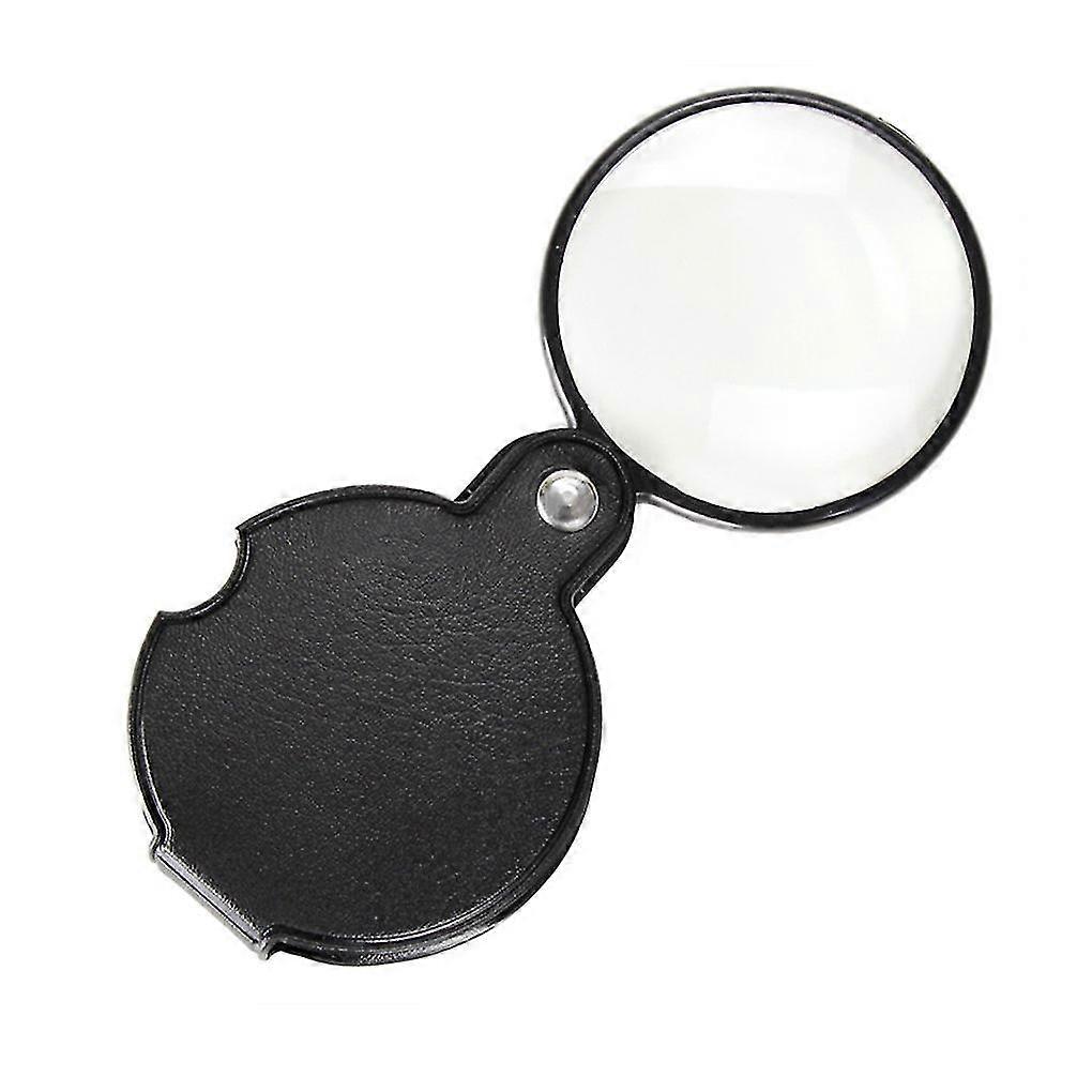 Mini Pocket Size Magnifier 10x Magnifying 60 Mm Folding Magnifier With Rotating Protective Holster For Reading Photographs Documents