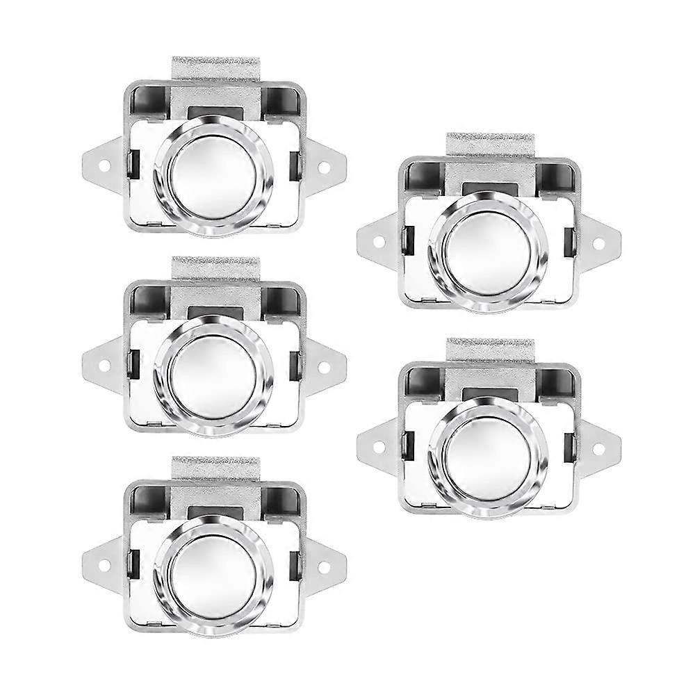 5PCS Cabinet Push Button Lock Latch Catch Push Door Lock - for Ship Yacht Horsebox Camper Van RV Motorhome Caravan