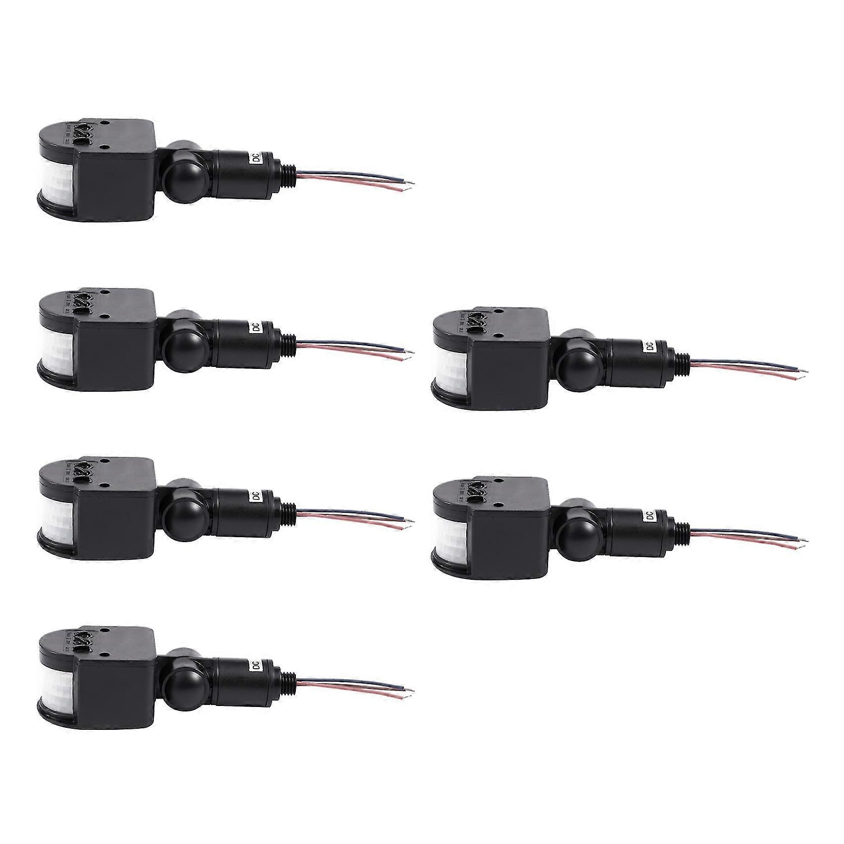 6x Outdoor 12v Dc Automatic Infrared Pir Motion Sensor Switch For Led Light, Black