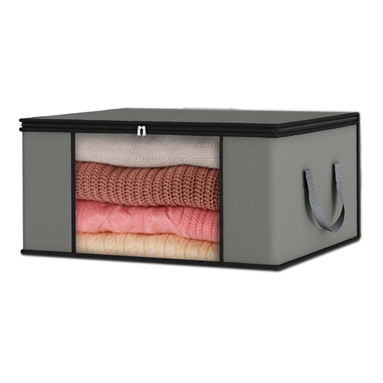 1/4Pcs Clothes Storage Bag Large Capacity Foldable Storage Organizer with Clear Window And Handles for Home Bedroom