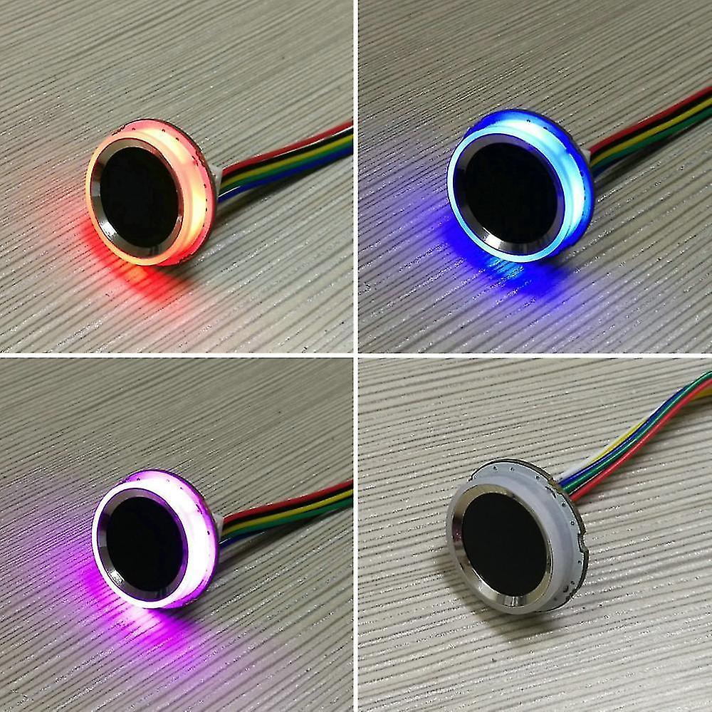 Fingerprint Readers R502 A Round Ring Led Small Thin Uart Fingerprint Module Access Control