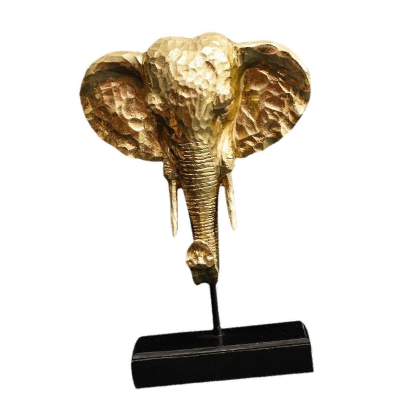 Resin Figurine Collection Artwork Elephant Statue for Hallway Office Cabinet