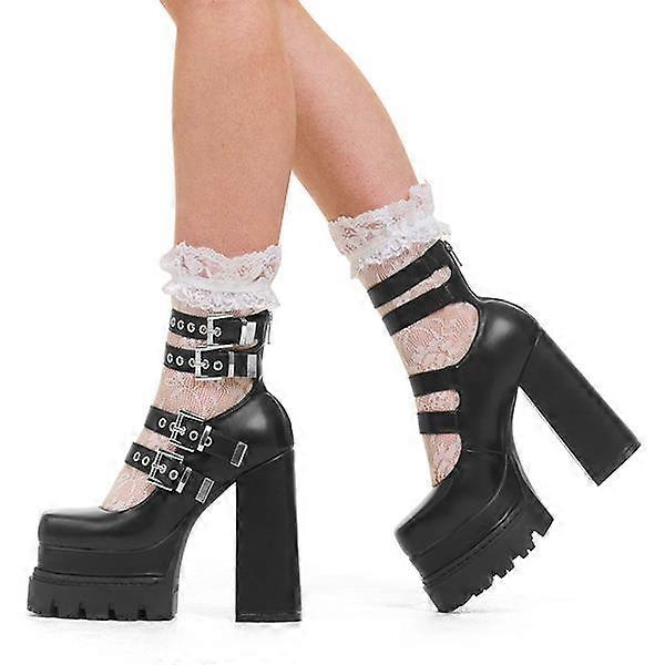 Lamoda Another Platform Heels - LMF 3975 - BlackPU - UK8