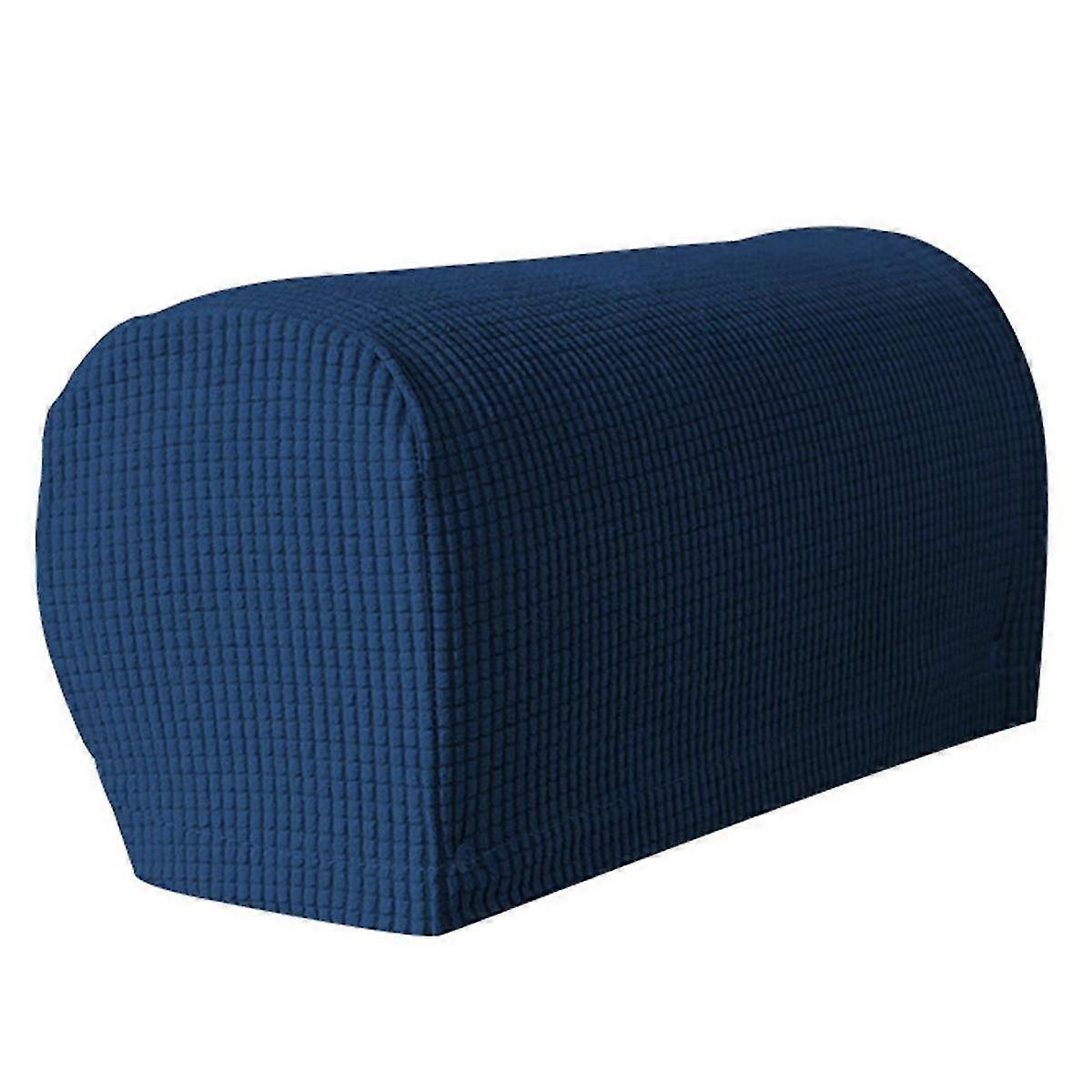 2PCS Soft Stretch Plush Armrest Covers, Stretch Armrest Covers for Chairs/Sofas, Couch Arm Covers,Navy Blue