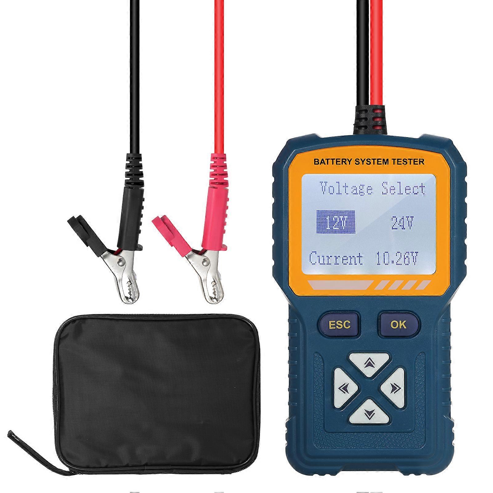 12V/24V Car Battery Tester High Precision True Four-Wire Battery Testing Tool Cranking and Charging System Test Scan Tool