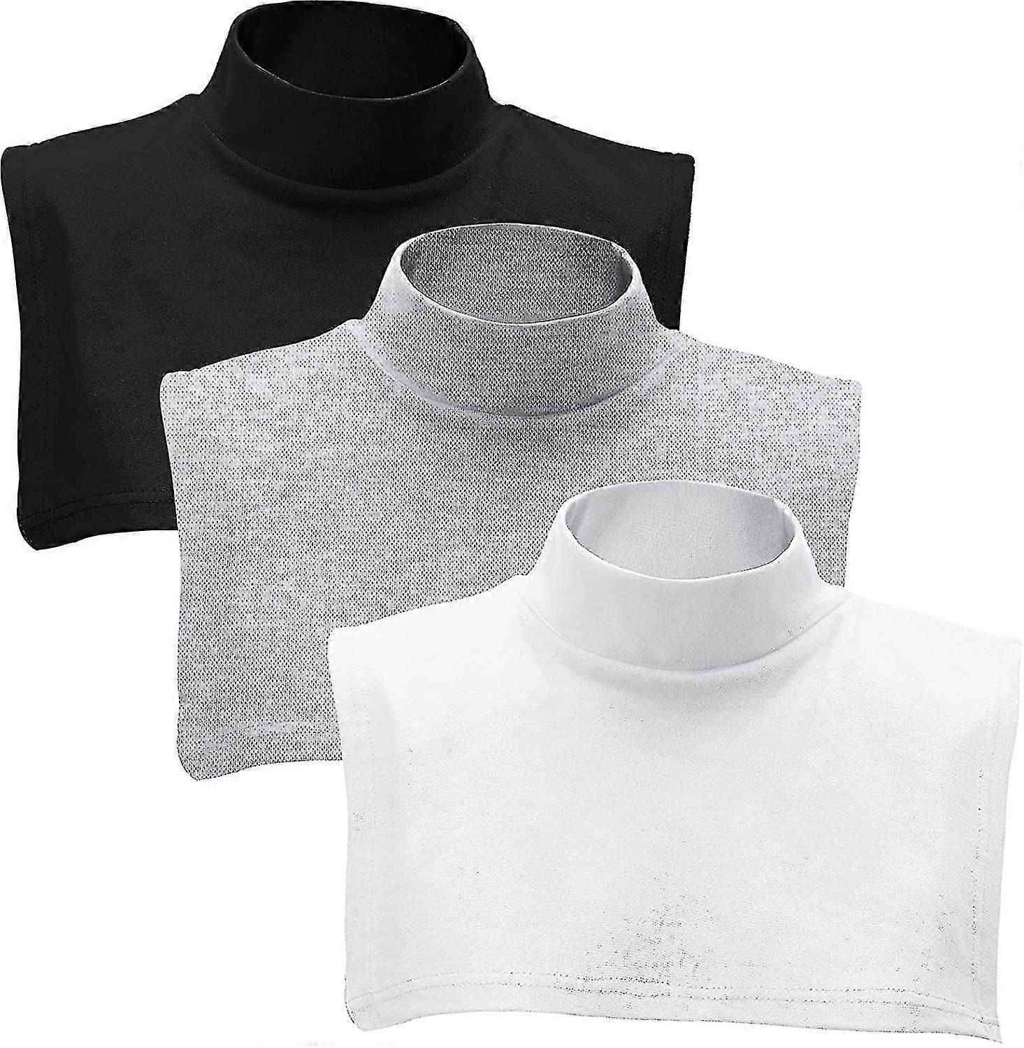 Falske Turtleneck Dickey aftagelige kraver Sæt halv top mock bluse krave til kvinder mænd