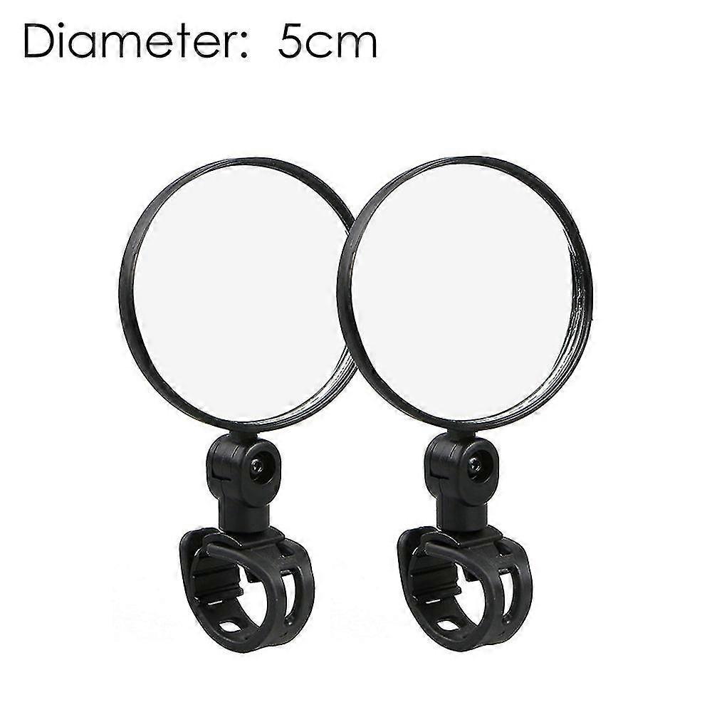 2Pcs 360 Rotation Bicycle Rear View Mirrors Cycling Wide Range Back Sight Mirror Adjustable Mtb Left Right Handlebar Mirrors
