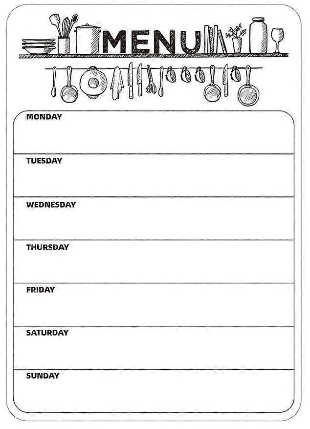 LN-Köksrätter magnetisk veckoplan formulär