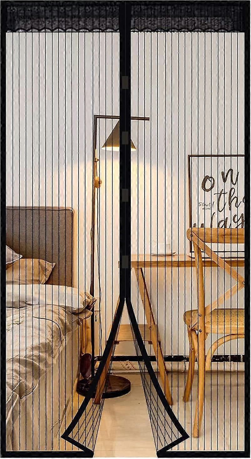 Extsud Magnetic Screen Door Keep Insects Out Mosquito Door Screen Easy To Install Without Drilling Top-to-bottom Seal Automatically For Balcony Slidin