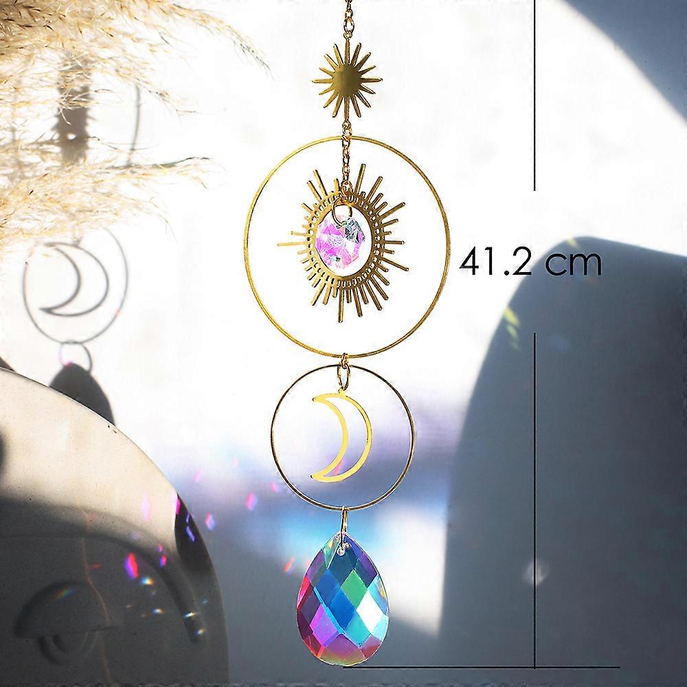 Rideau Attrape-soleil En Cristal Pour La Décoration Intérieure, Pendentif En Forme De Vent, Tendance, Arc-en-ciel, étoile, Lune, Famille, Mariage, Fenêtre, Artisanat