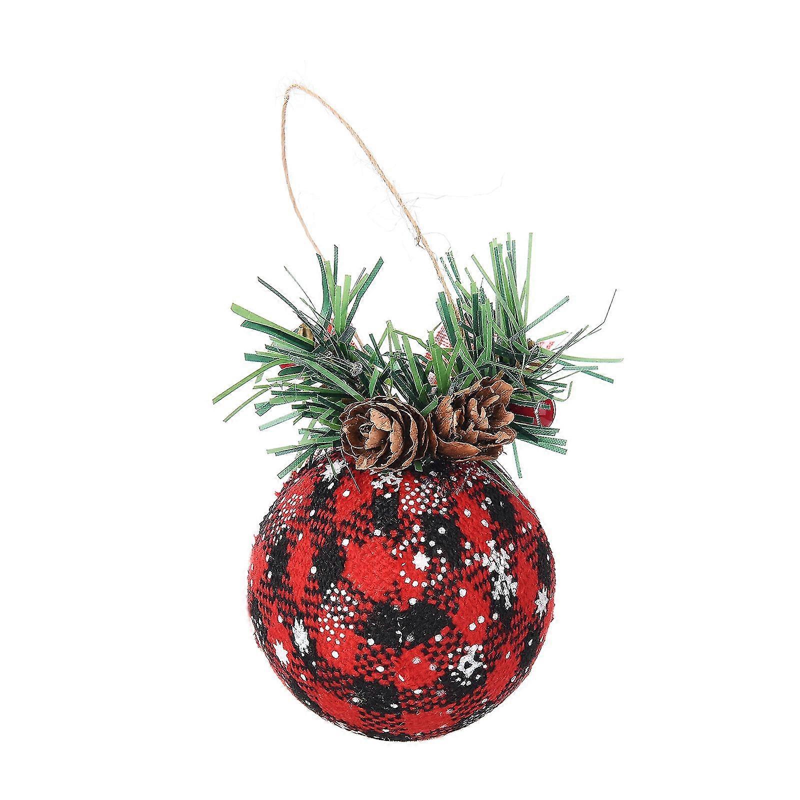 Christmas Tree Hanging Cloth Xmas Ornament 6cm Foam Ball For Diy Projects,6CM,Multicolor