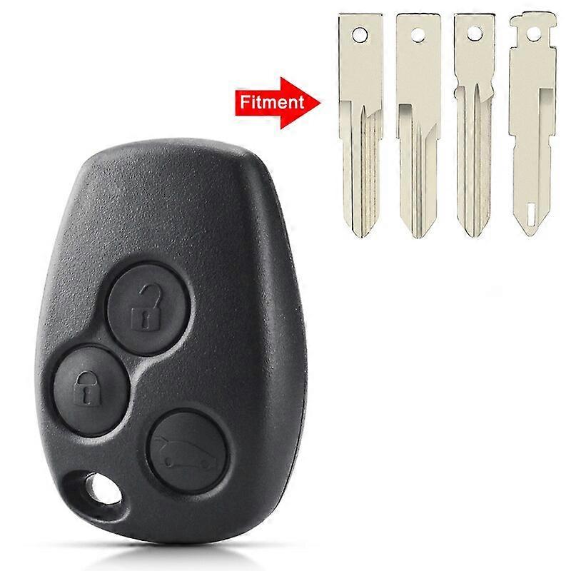 Dandkey 2/3 BNT Remote Key Shell Blank Case Fob For Renault Megan Modus Clio Modus Kangoo Logan Sandero Duster Car Alarm Housing Key Blanks