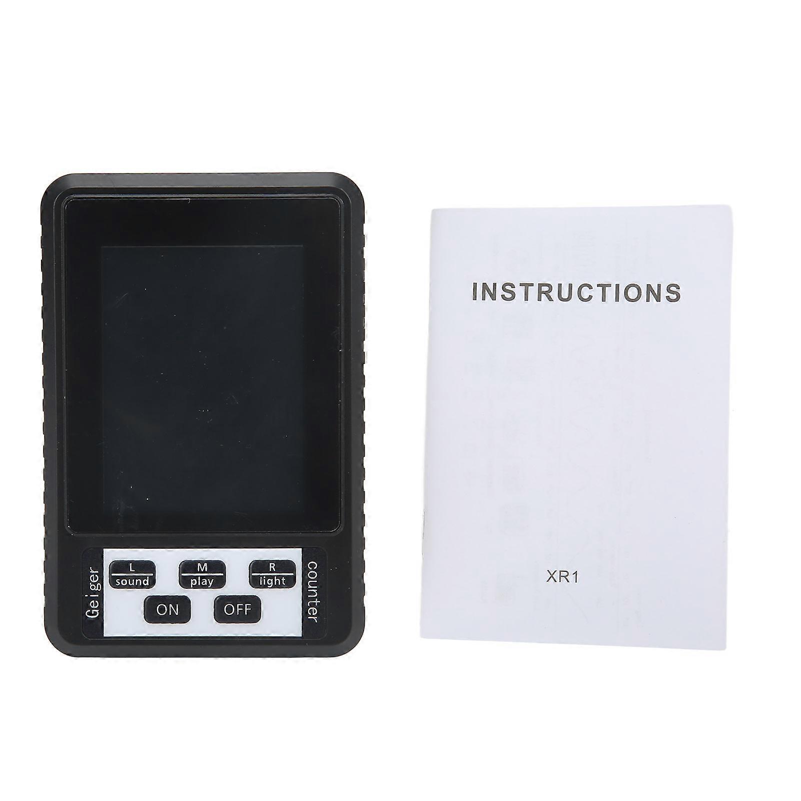 Nuclear Radiation Detector Geiger Counter X Rays Tester Radiating Dose Alarm Black