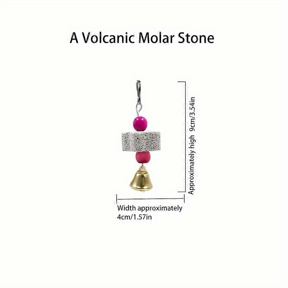 Blossom Bell Parrot Grinding Stone Toy - Beak-Conditioning, Health-Enhancing Bird Treat-Toy with Mental Stimulation Features