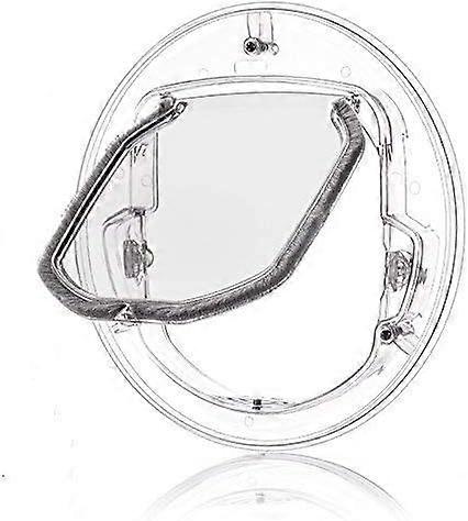 18.5*20.5cmDog Door Window Door Round Clear Flap Door with 4 Ways Lock & Liner Kit for Cat Puppy Doggie Best Fits for Screen Window, Sliding Glass Doo