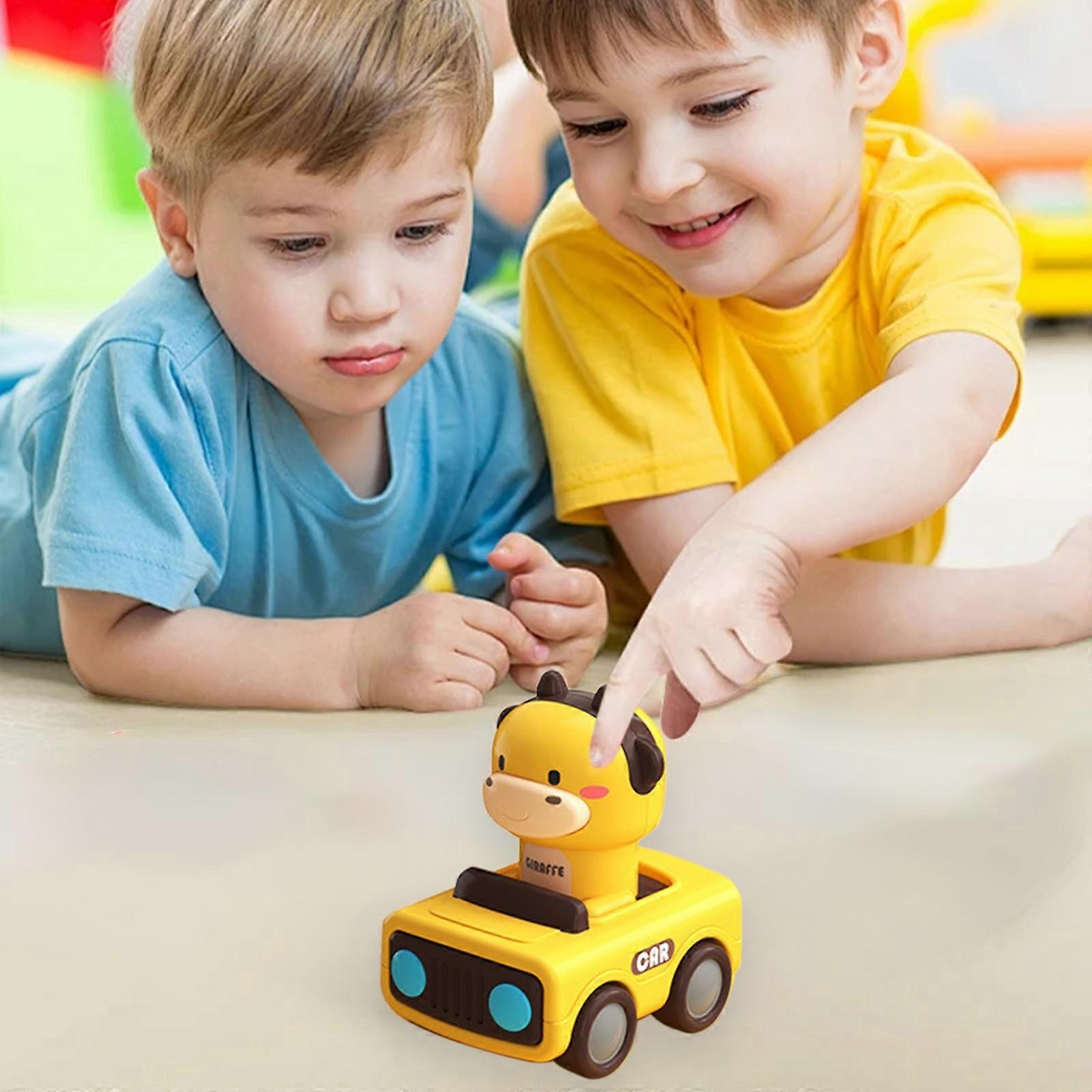 Push And Go Character Race Car Toy For Toddlers With 360 Degree Rotating Head Soft Rubber Wheels And Strong Design For Interactive Play