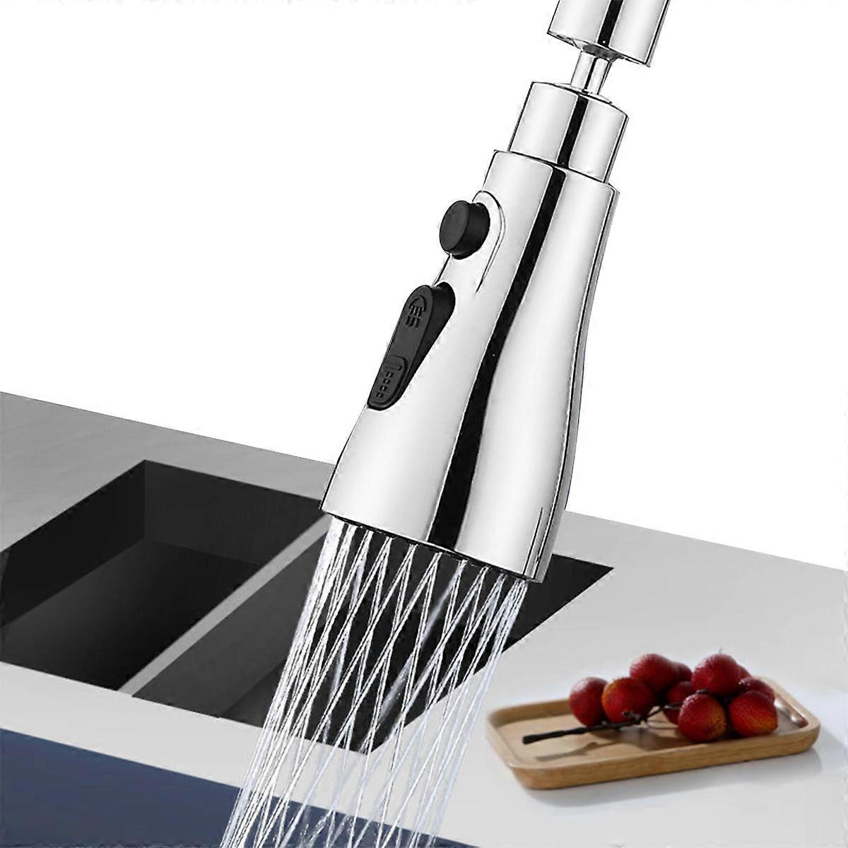 Kitchen Faucet Sprayer Head Replacement, 2 Pack 3 Function Pull Out Spray Head