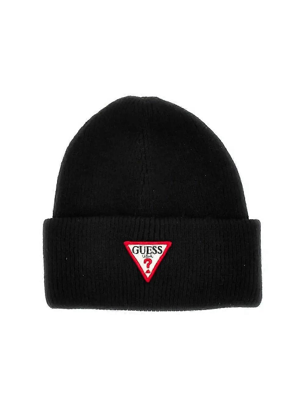 Women's Guess G Triangle Beanie Black