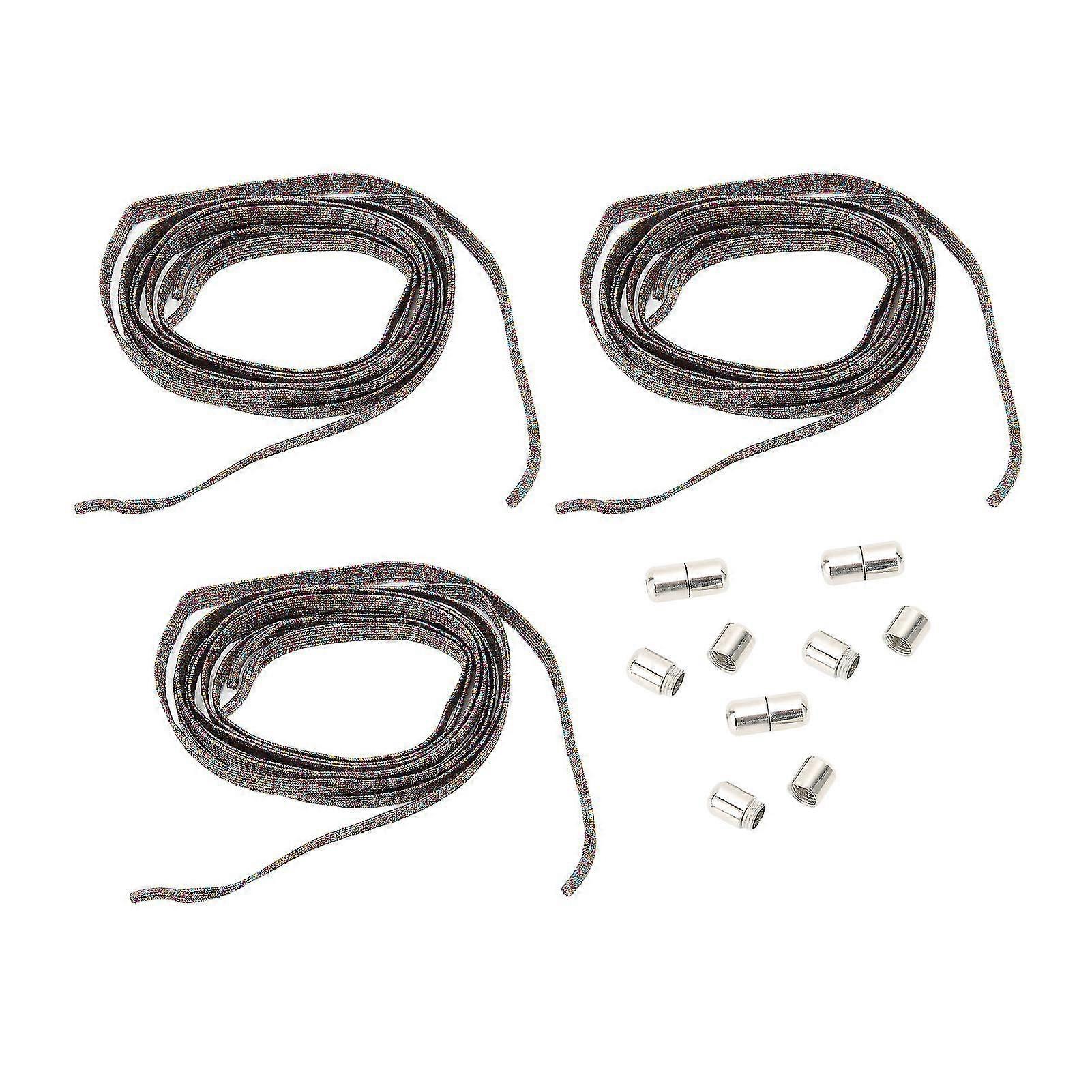 Tieless Shoelaces Set of 3 for Kids, Adults, Elderly: Elastic, No-Tie Shoelaces with buckles, Easy to Use, Comfortable and Durable