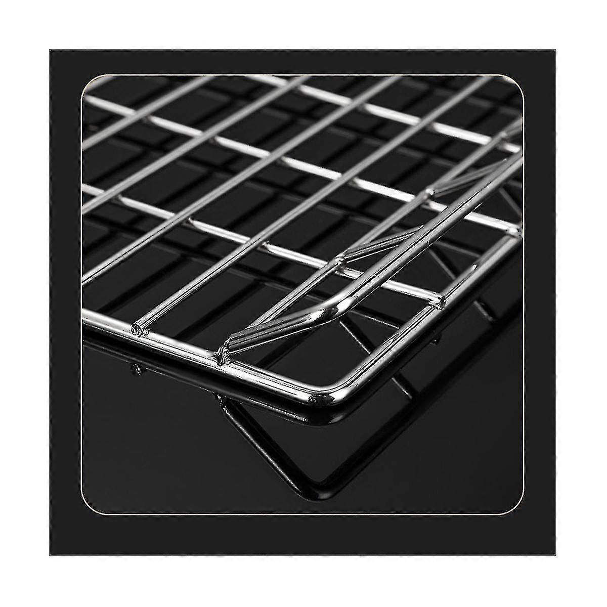 Stainless Steel Cake Mesh Grid Cooling Baking Rack Biscuit Bread Cookie Bbq Holder Shelf Kitchen