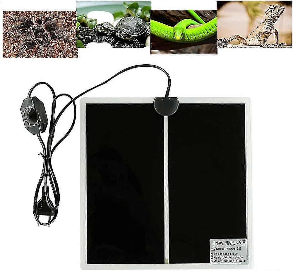 Reptile Heating Mat, Adjustable Terrarium Heating Pad With Temperature Control