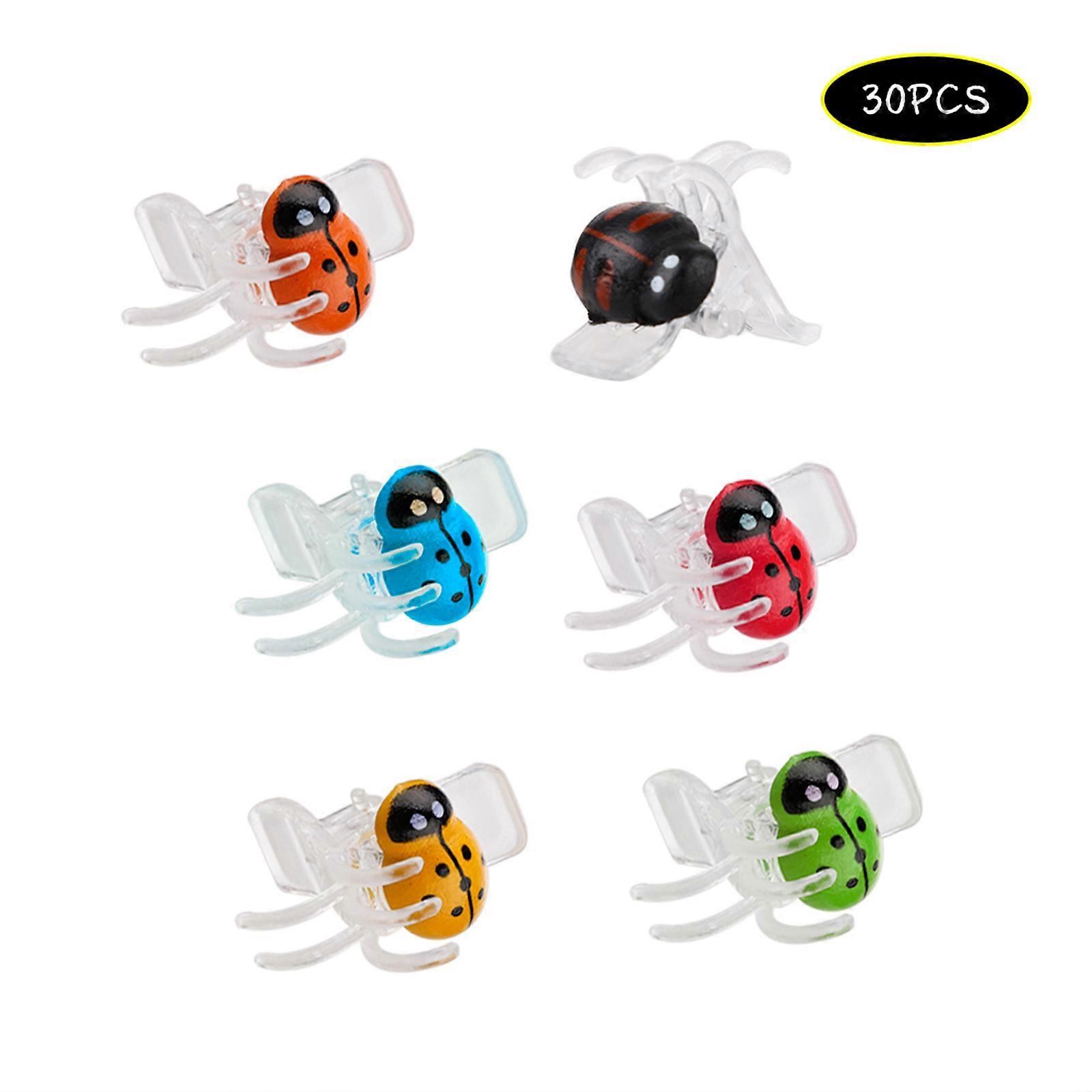 30pcs Ladybug Shape Clamp Folder Plant Fixing for Garden