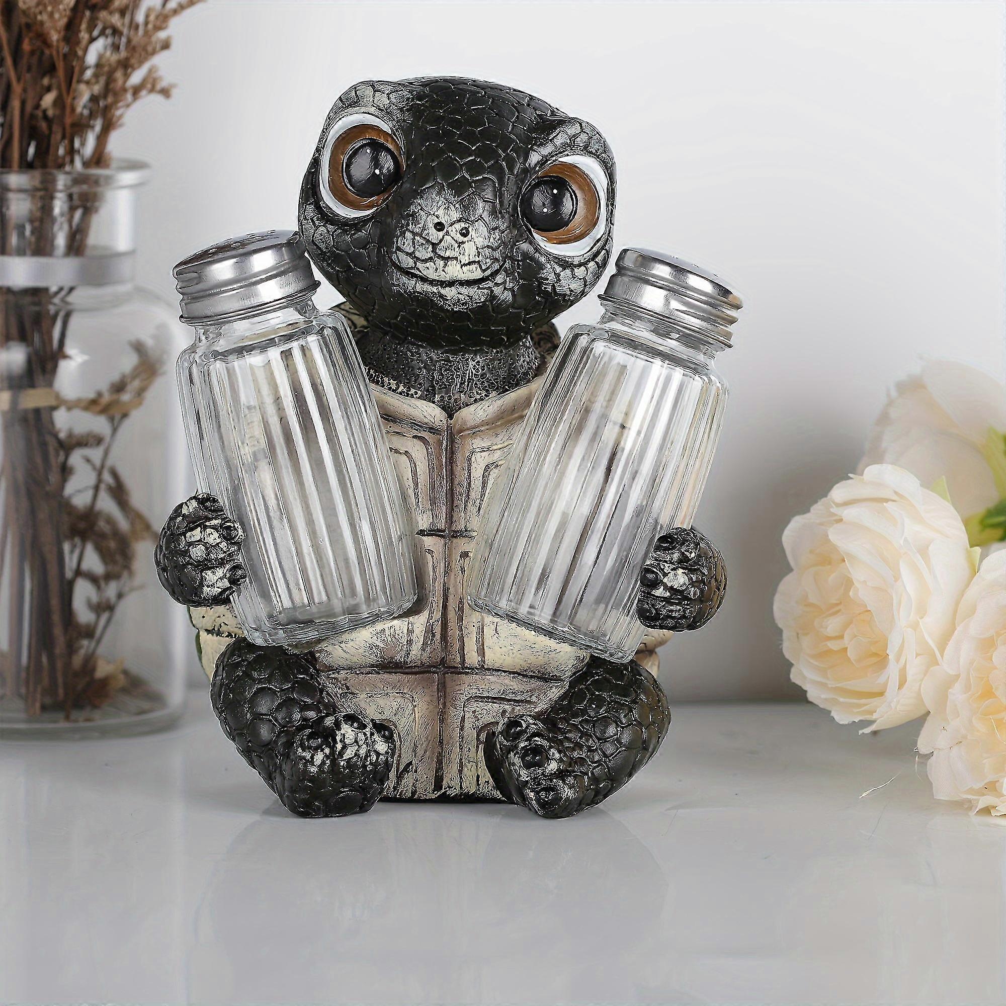 1 قطعة من هزازات الملح والفلفل من السلاحف البحرية - تماثيل سيراميك مصنوعة يدويا - ديكور مطبخ رائع للبار والمطعم والمنزل - صورة متحركة مثالية للتدفئة المنزلية