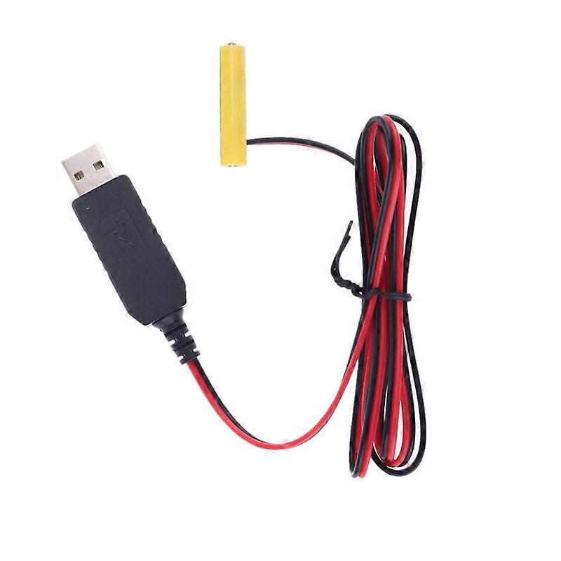 USB Power Supply Cable Replace 1pc 1.5V AAA Battery for Clock Toy Light