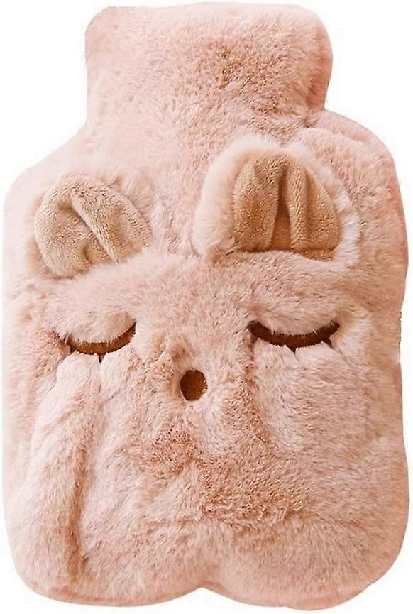 Hot Water Bottle with Soft Plush Cover Durable Safe