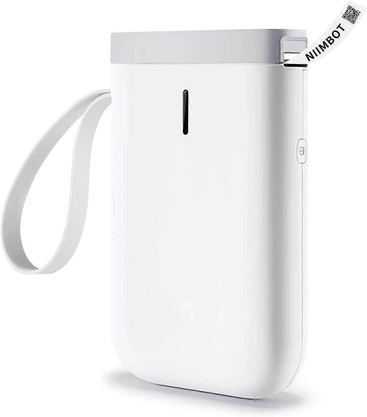Label Maker Machine D11 Portable Wireless Connection Label Printer Tape for Phone  USB Rechargeable White