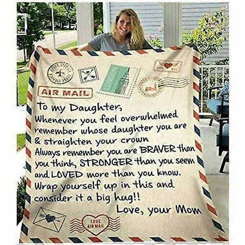 رسالة بطانية الصوف إلى ابنتي زوجتي أفخم أريكة رمي هدايا كبيرة الحجم