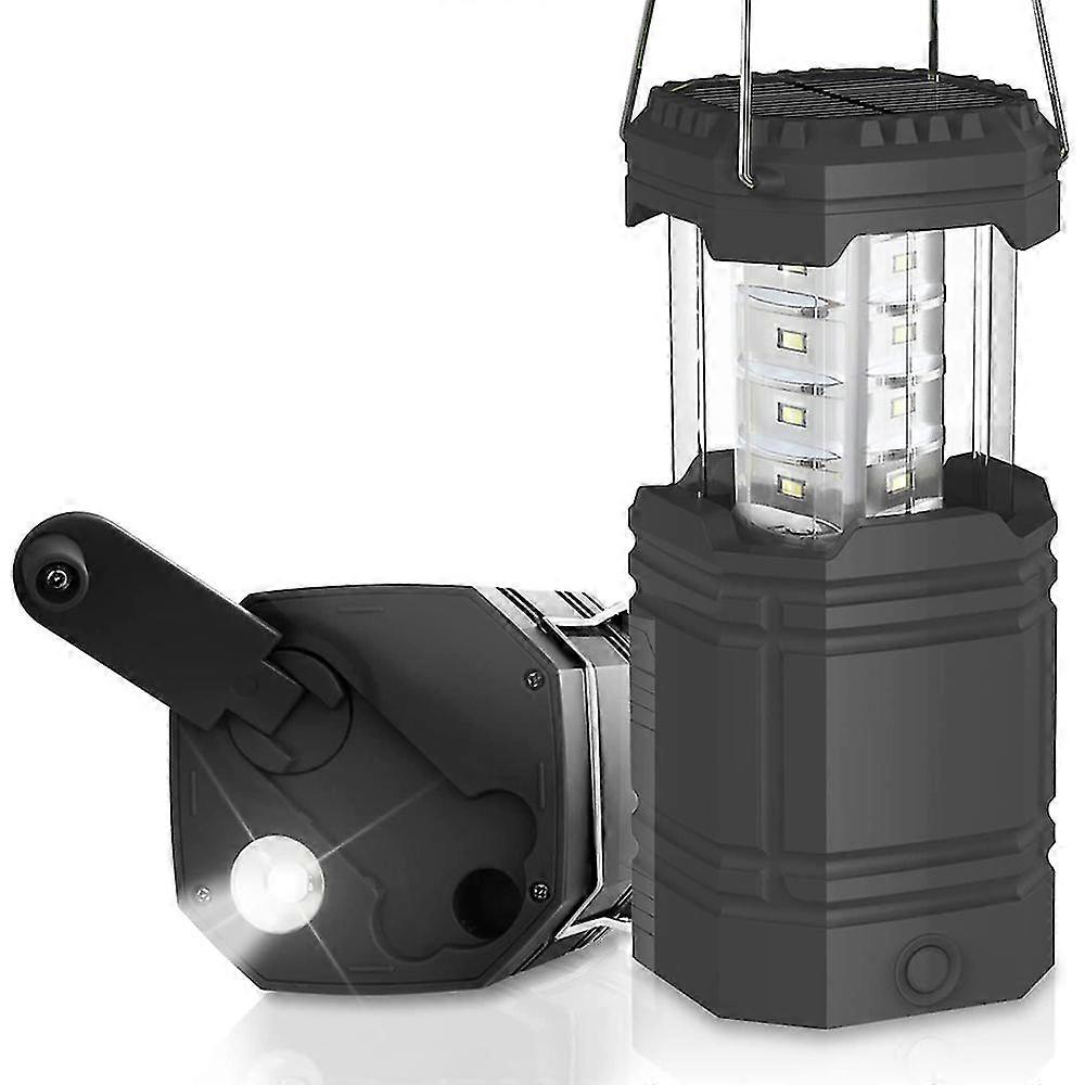 Linterna de camping Led impermeable, con manivela, batería de 3000mah
