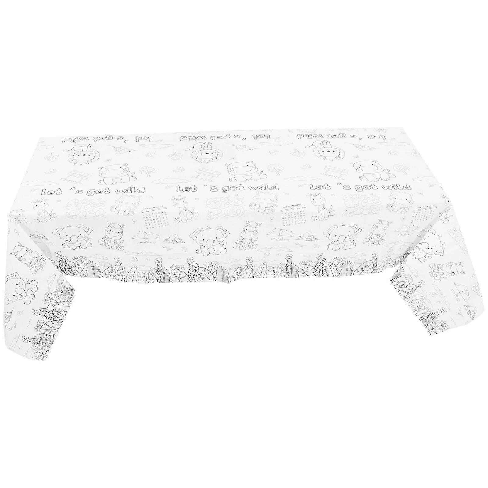 Birthday Coloring Paper Tablecloth Birthday Tablecloth Rectangular Paper Tablecloth