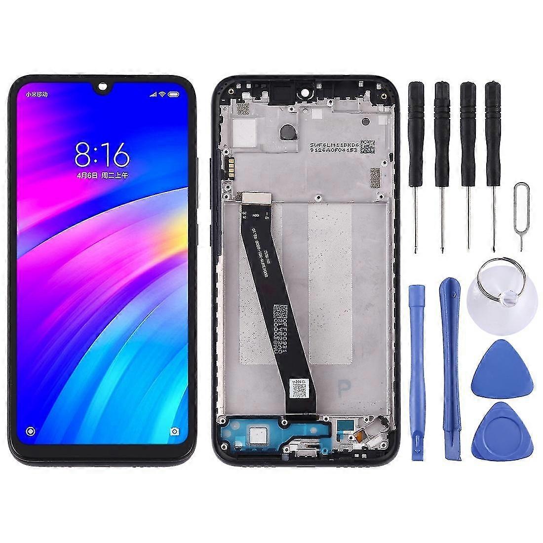 TFT LCD Screen for Xiaomi Redmi 7 Digitizer Full Assembly with Frame(Black)