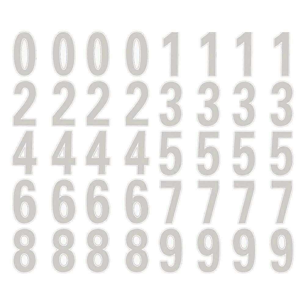 4 Sets Reflective Mailbox Numbers Stickers Self Adhesive Mailbox Numbers Decals