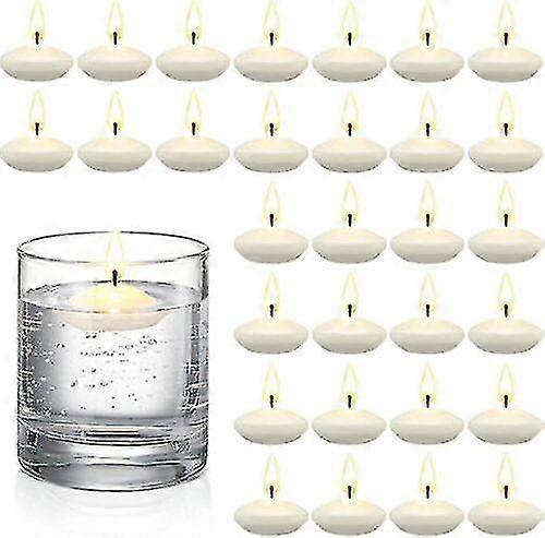30 Pack White Unscented Floating Candles -wedding,party,centerpiece,pool & Spa