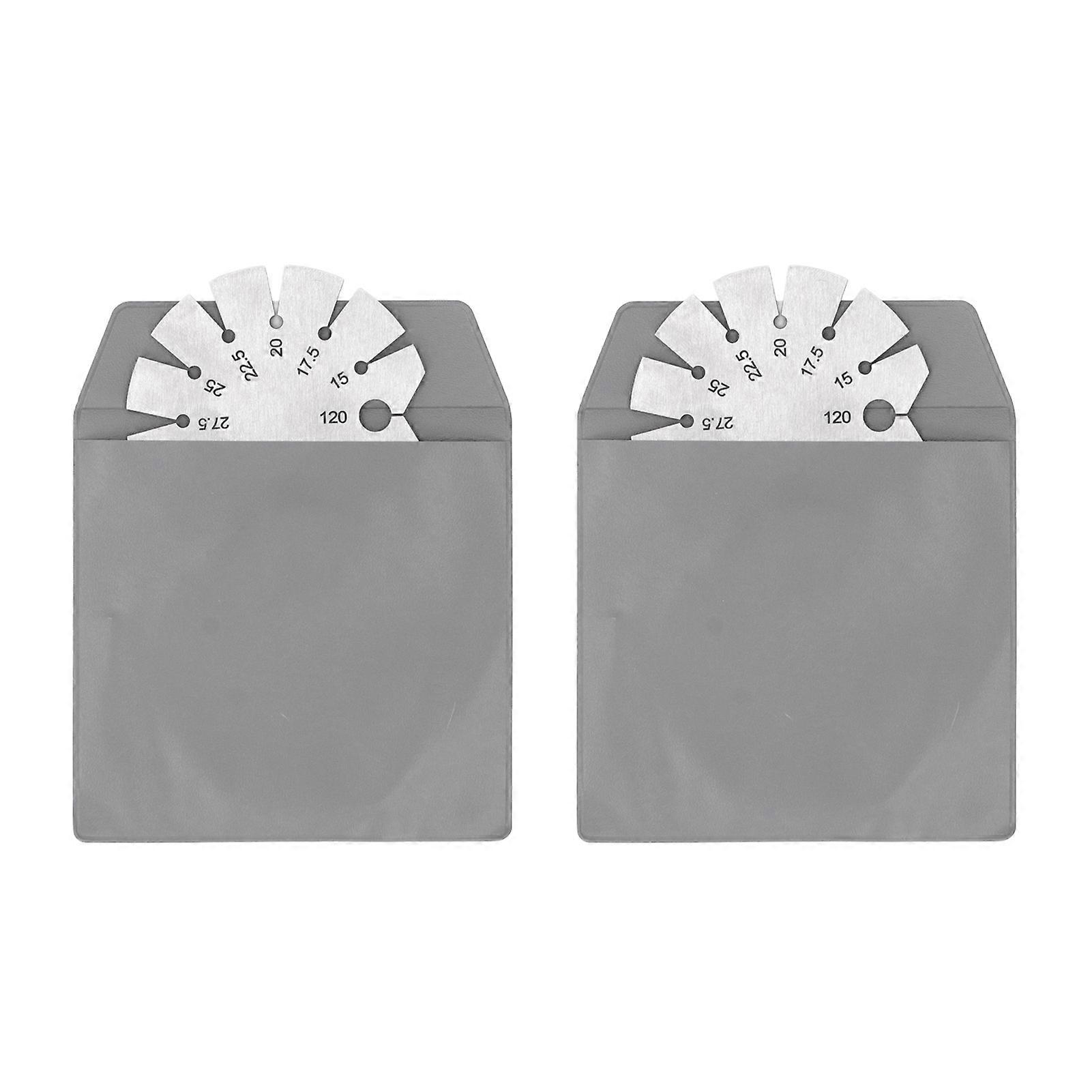 2Pcs Bevel Gauge Stainless Steel Compact Multipurpose Axe Angle Gauge for Edge Checking Measuring