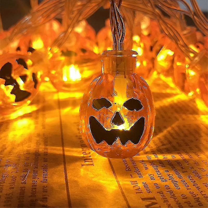 150cm 10led Halloween Led String Lights Portable Pumpkin Ghost Skeletons Lights For Home Bar Halloween Party Decor Supplies 2023