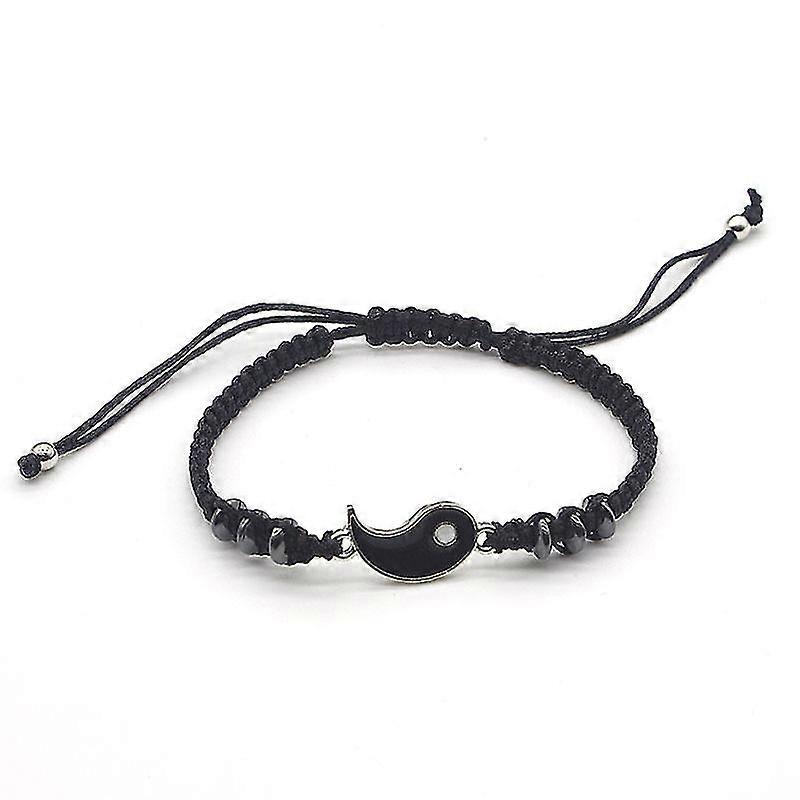 Tai Chi Yin Yang cuplu brățări de potrivire Lover Brățări coliere din aliaj pandantiv reglabil braid lanț brățară colier