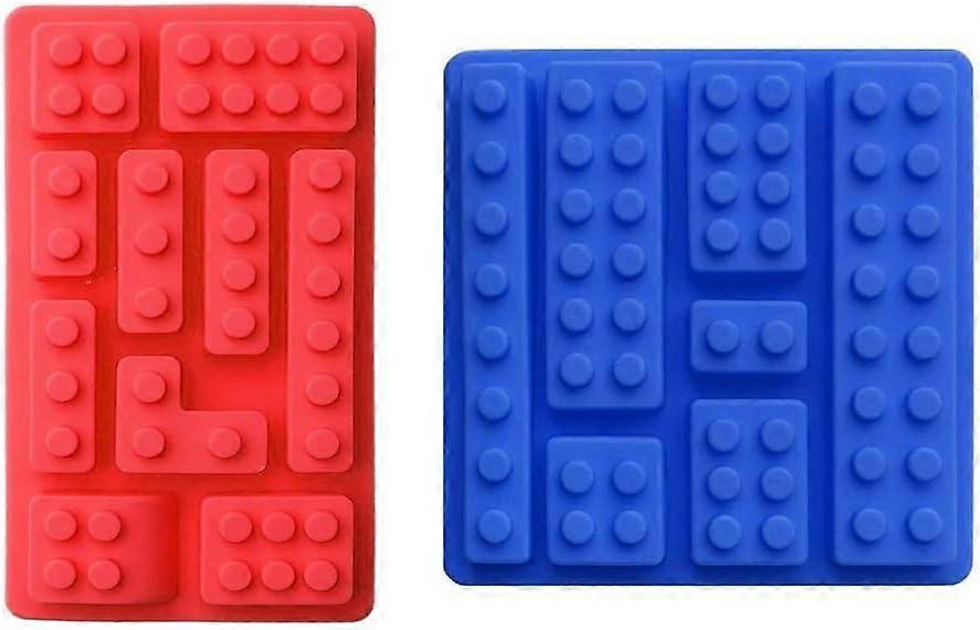 Promotional sales 2 PCS Chocolate Silicone Mold, Building Bricks Multi-Size Ice Cube Candy Moulds for Building Block Themes Random Color