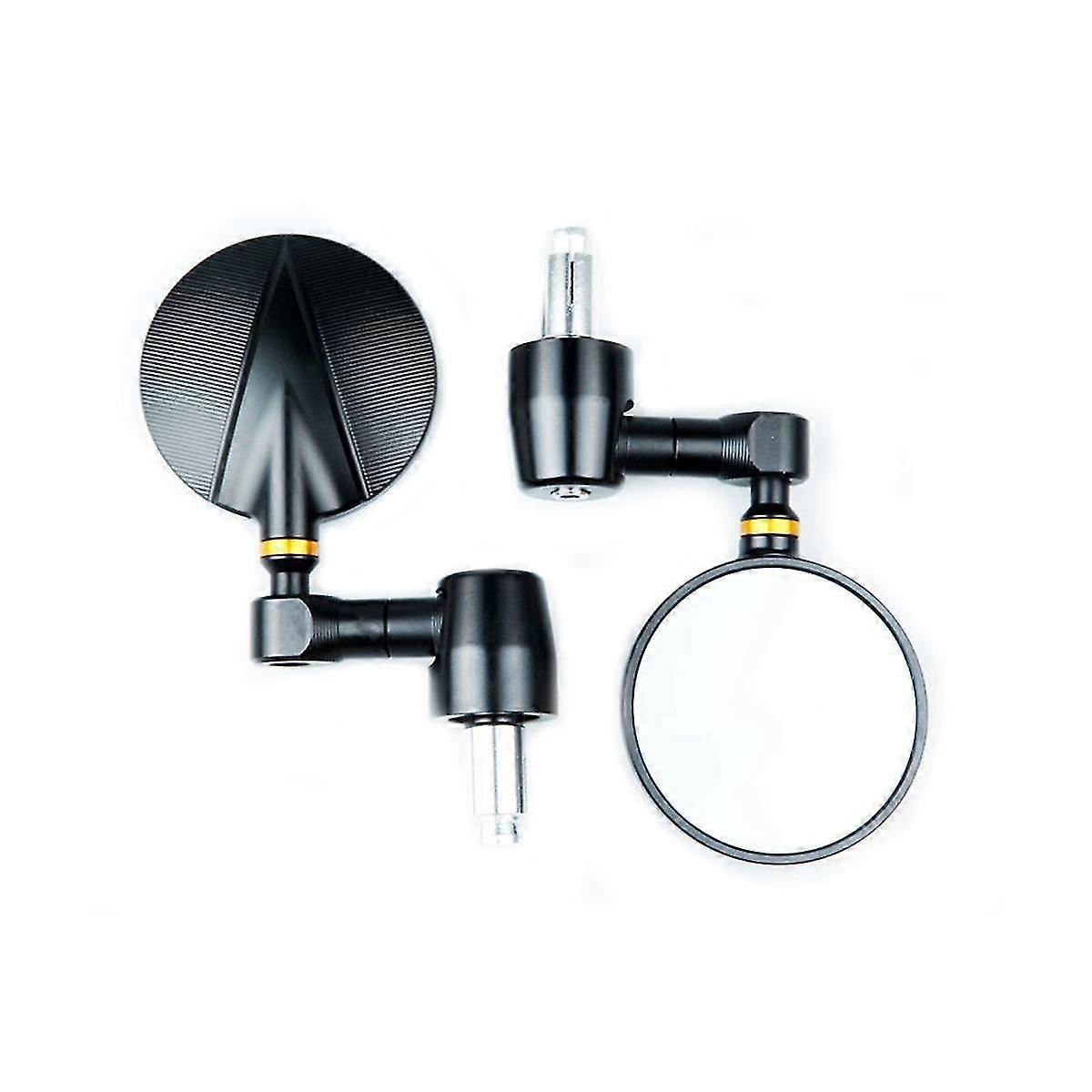 Motorbike Reflector Round Classic Retrofit Blue Anti- Rear View Mirror For Handlebar Inner Diameter