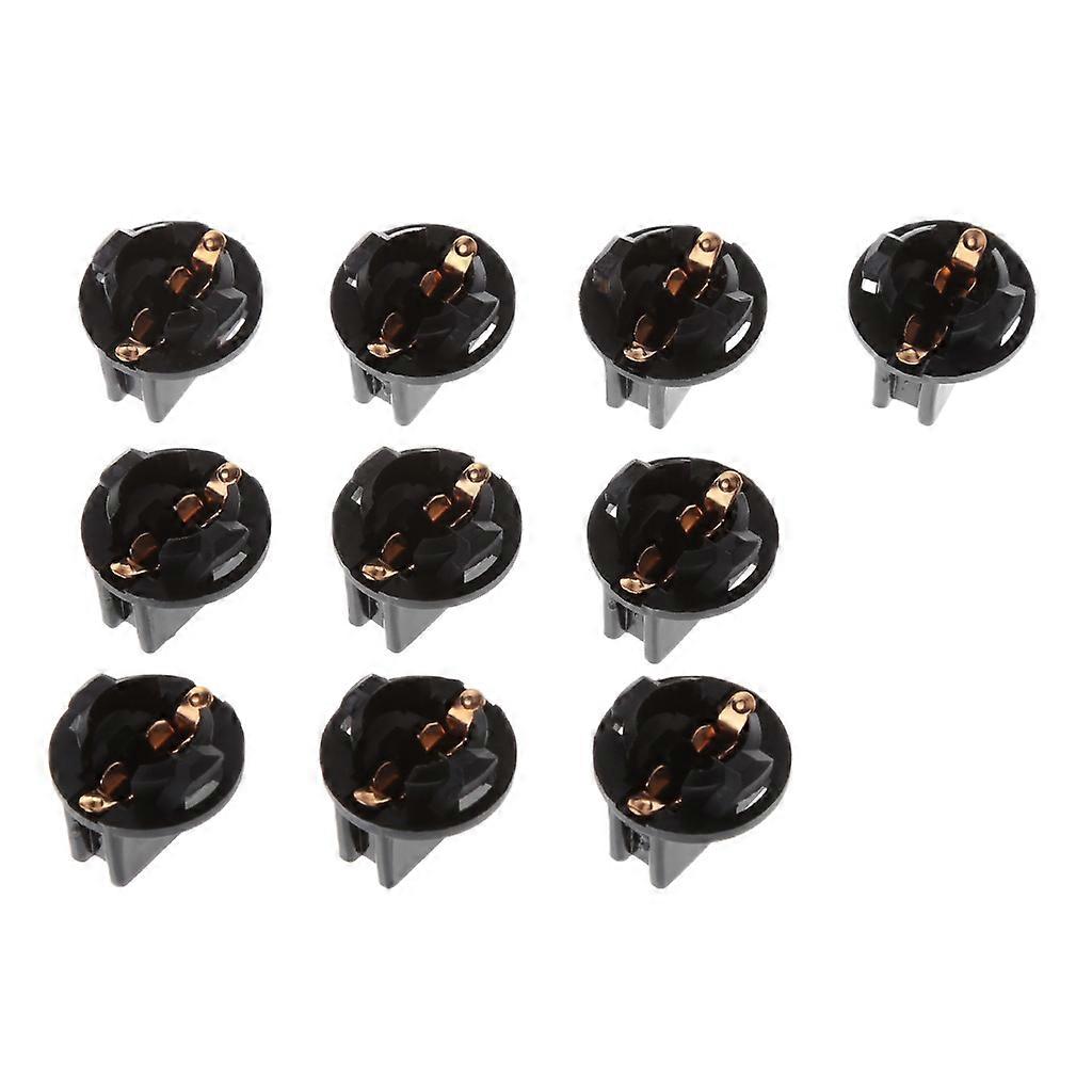 10Pcs T10 Socket Wedge Dash Instrument Panel Cluster Plug Lights Auto Bulbs Base